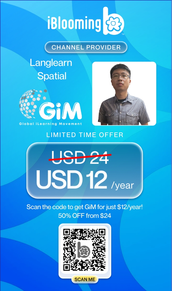 iBlooming GiM – USD 12/year limited time offer. Scan the QR code to join.